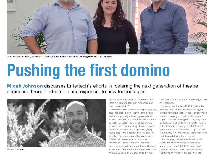 News: Pushing the first domino