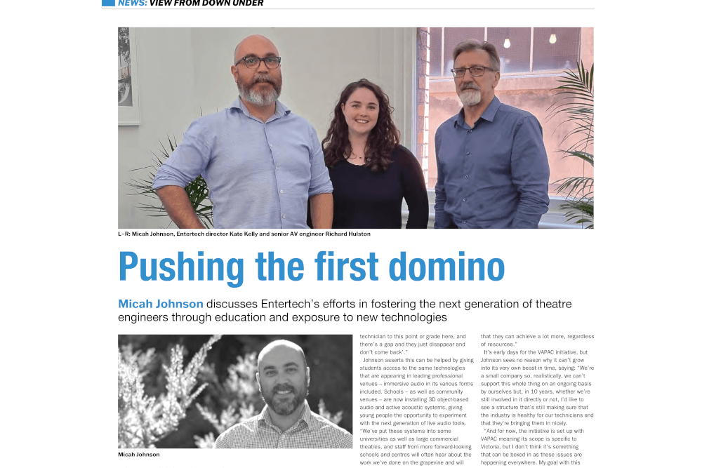 News: Pushing the first domino